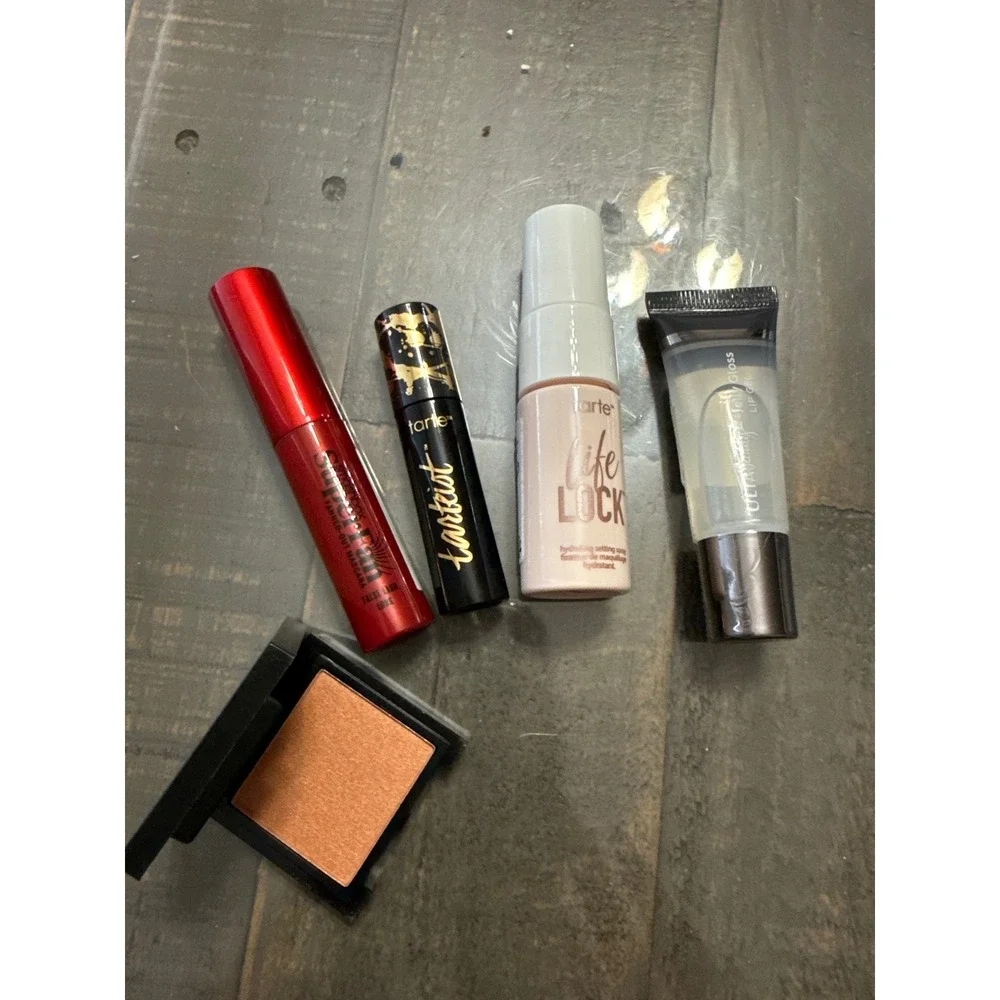Tarte Makeup Set Mascara Blush Primer Lip Gloss Full Size & Mini NEW